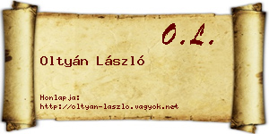 Oltyán László névjegykártya