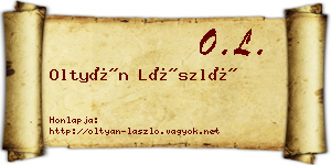 Oltyán László névjegykártya