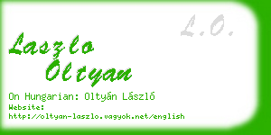 laszlo oltyan business card